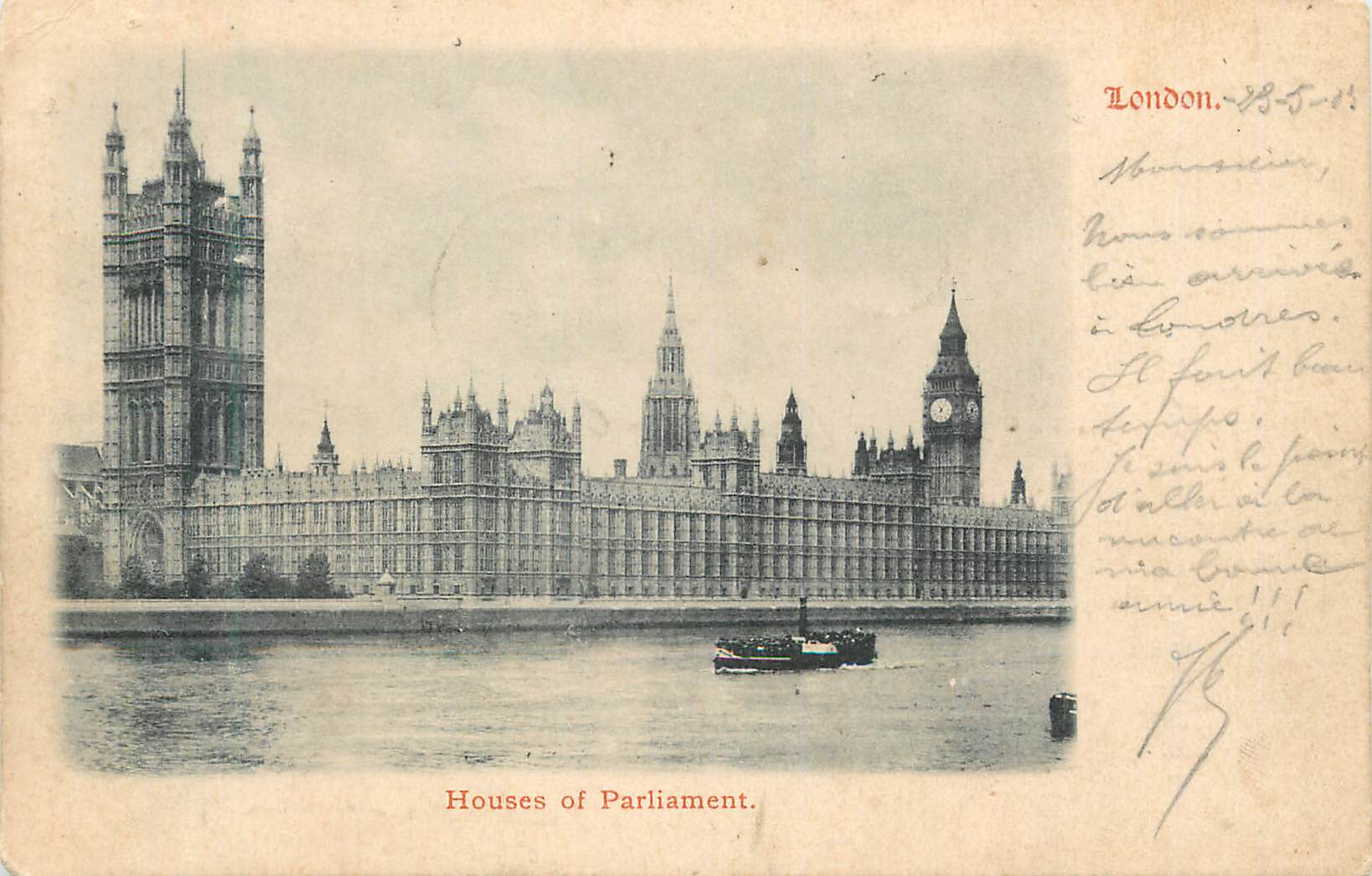 Houses of Parliament — London — publisher not visible