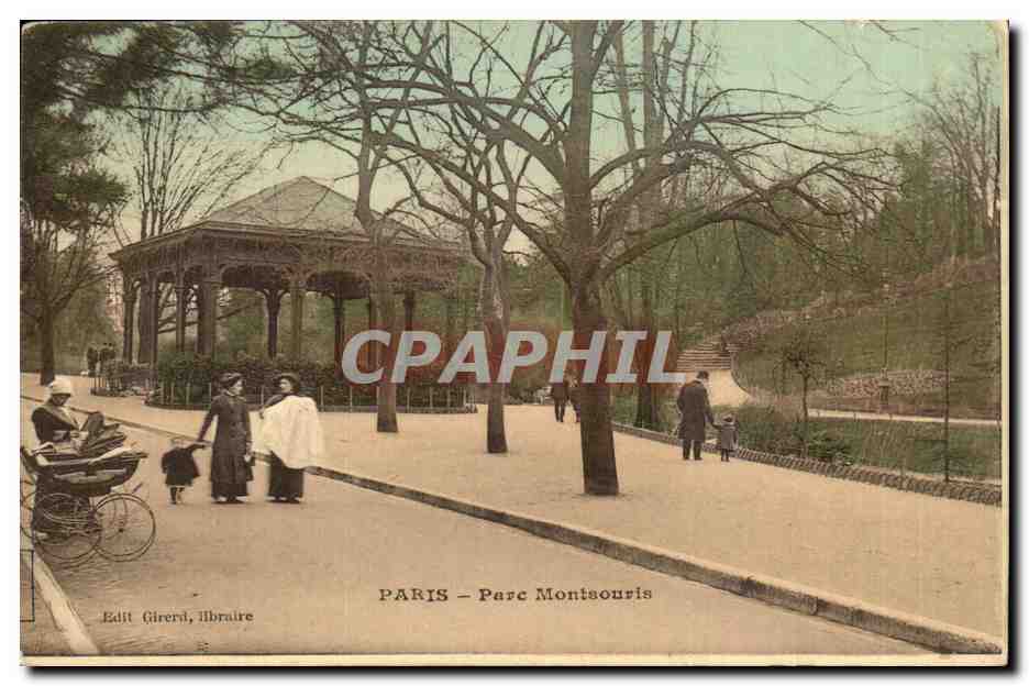 Paris (14)- Parc Montsouris-Mere et enfant-CPA-