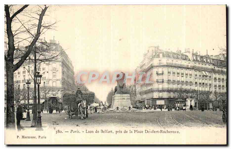 Lion de Belfort — Place Déufert-Rochereau — P. Marmuse, Paris, n° 380