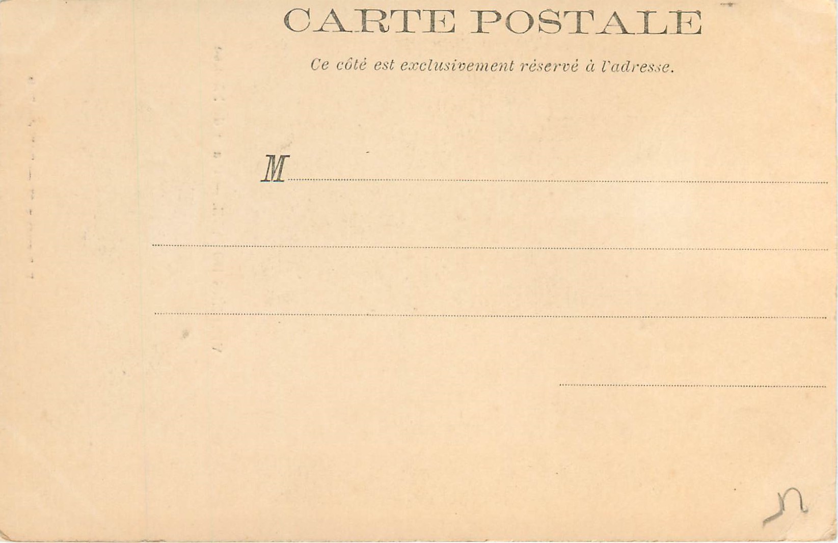CPA Paris  — Rückseite