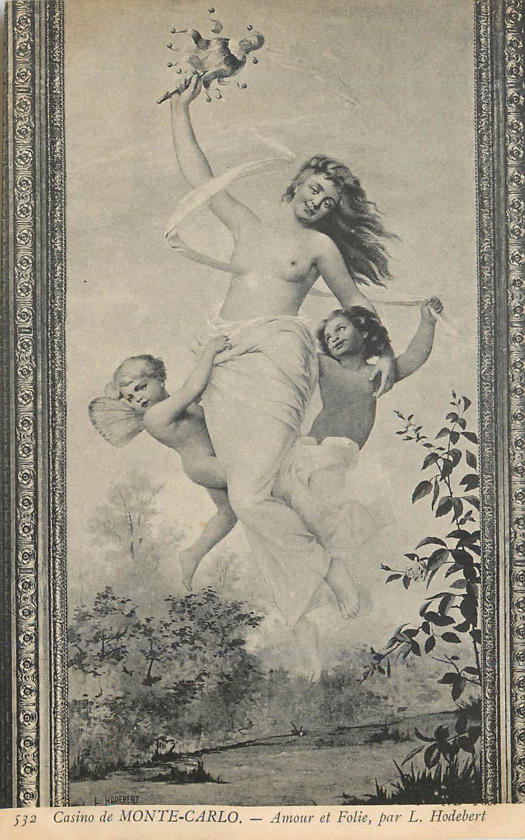 CPA Casino de Monte carlo amour et folie Hodebert