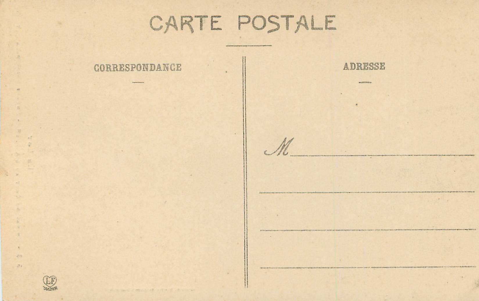 Ruines du Château d'Assier — Entrée principale est — Éditeur L. F. Tardivel, n° 338 — Rückseite