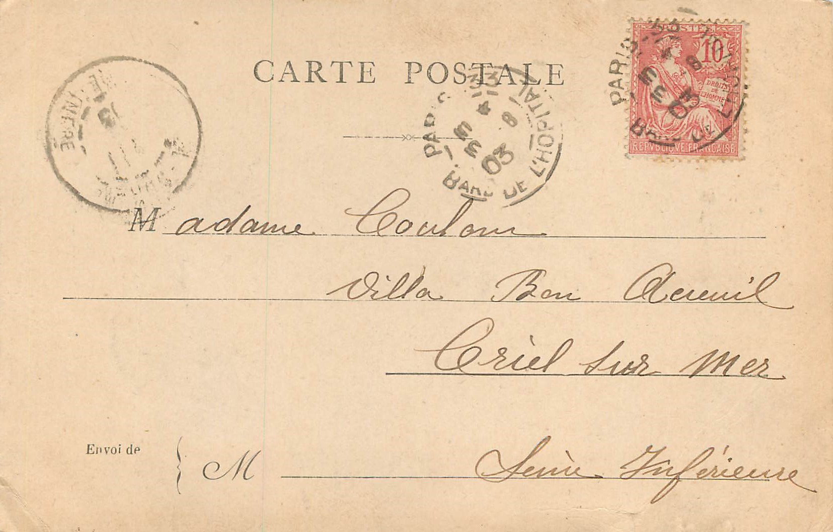 CPA Paris Notre Dame — Rückseite
