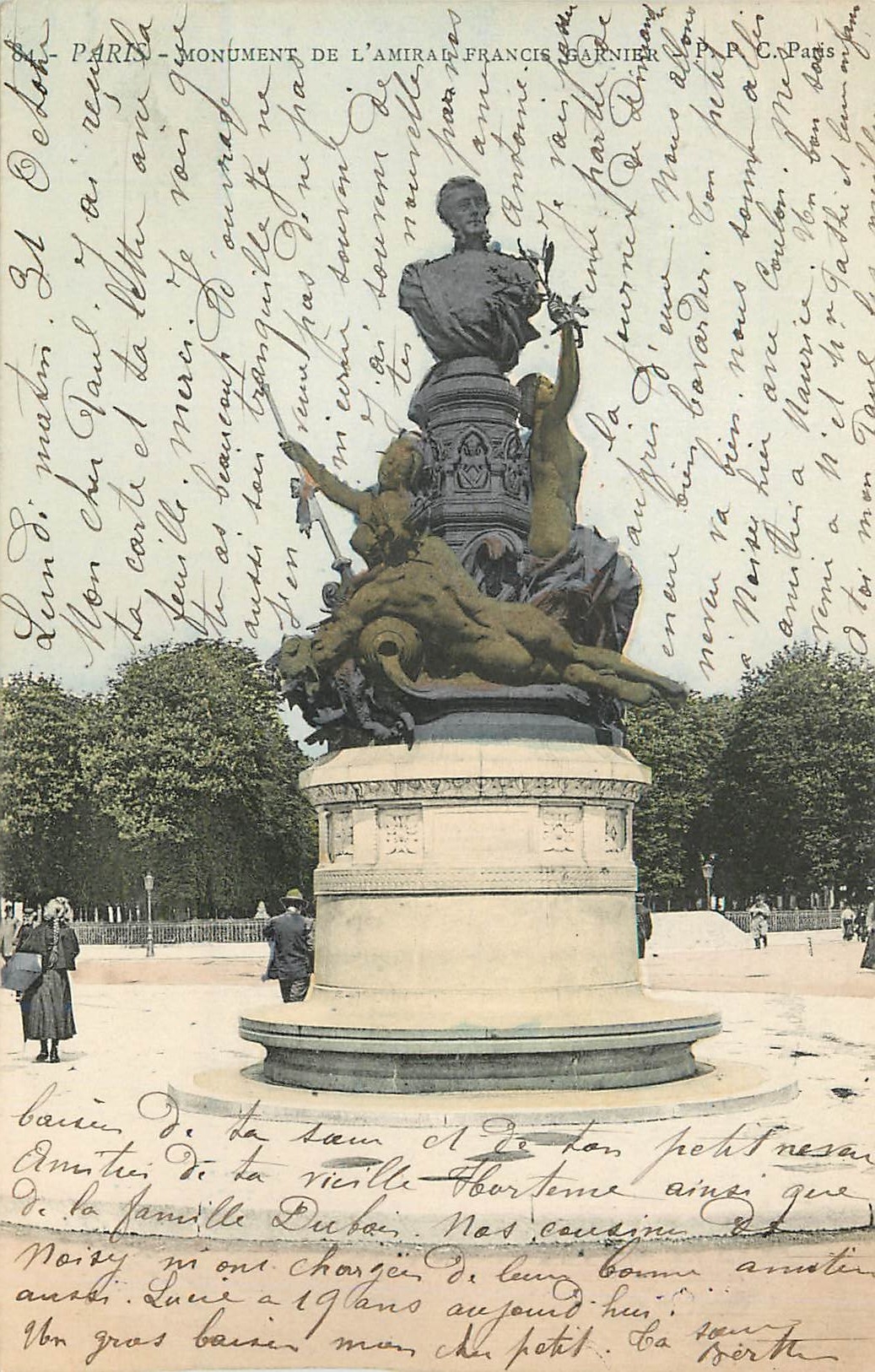 CPA Paris monument de l'amira francis garnier