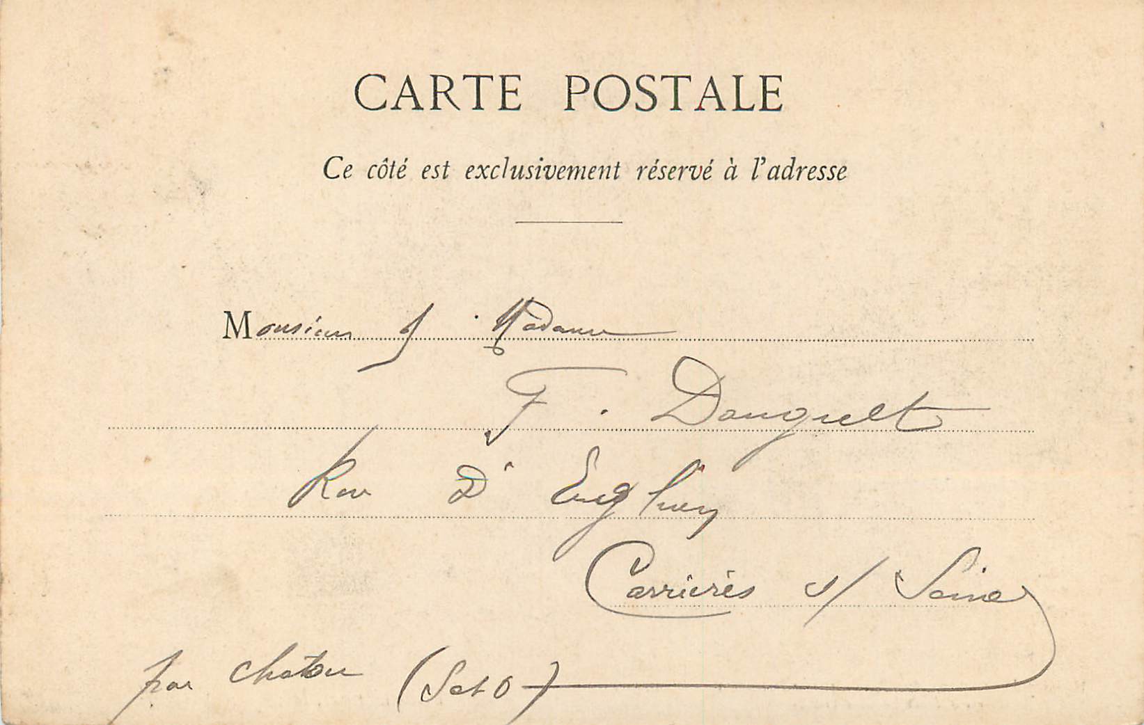 CPA Valenciennes hemicycle et statue du chroniqueur froissart  (carte 1900° — Back