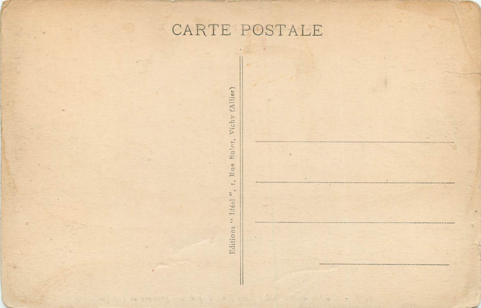 CPA L'auvergne pittoresque — Rückseite