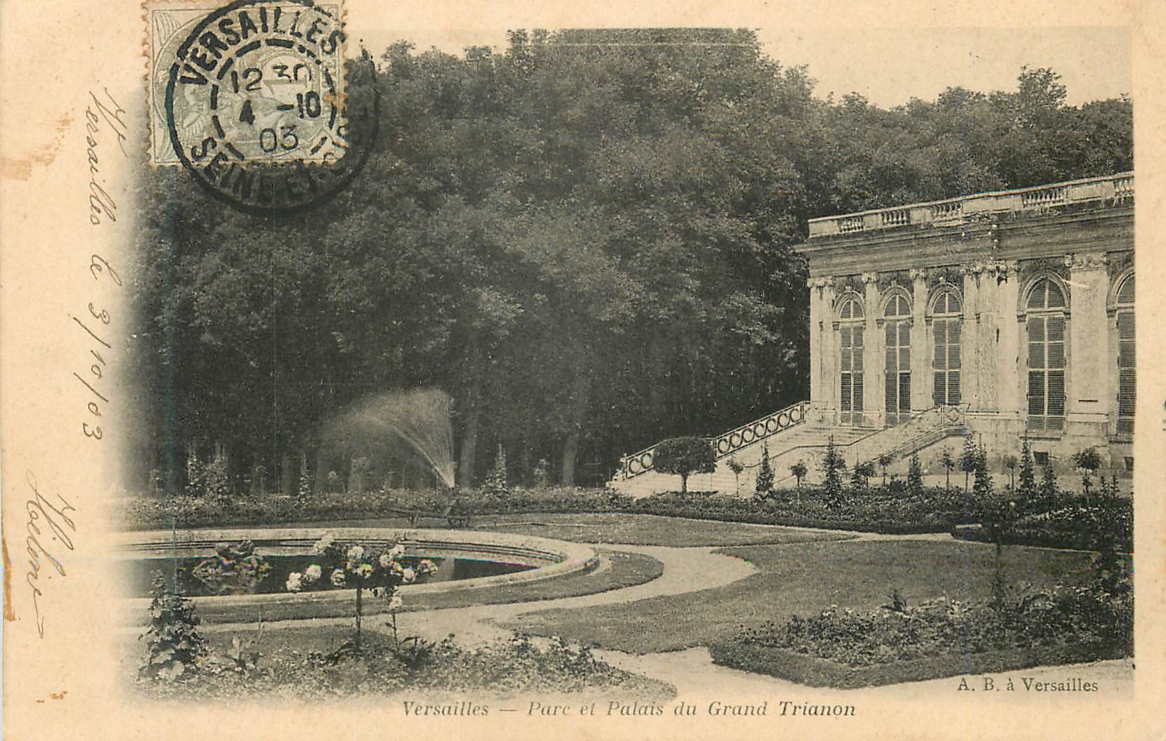 CPA Versailles parc et palais du grand trianon (carte 1900)