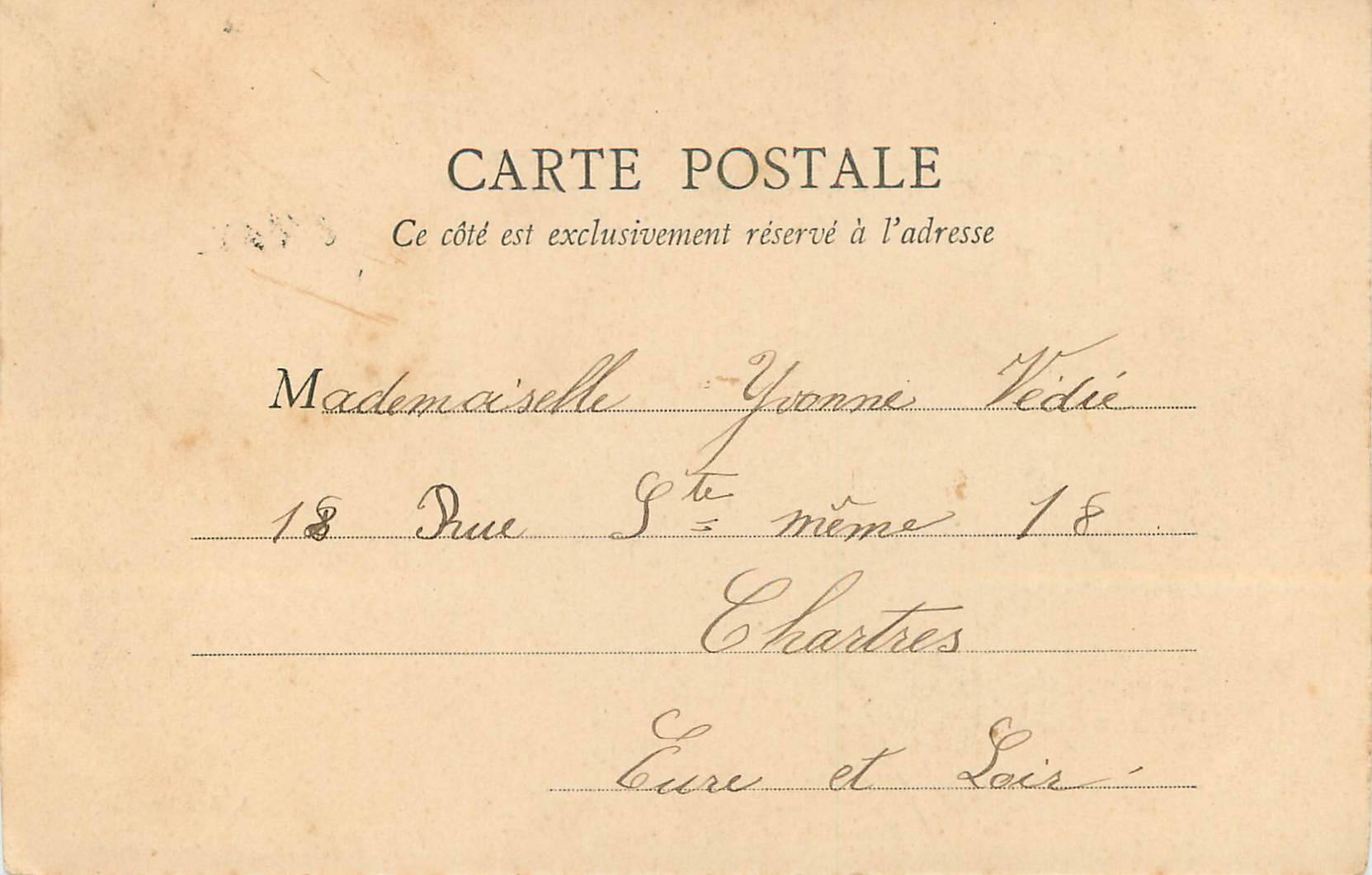 CPA Versailles parc et palais du grand trianon (carte 1900) — Rückseite