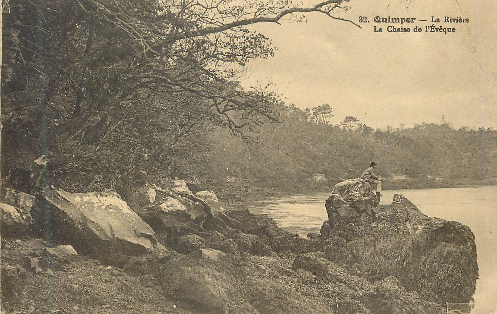 CPA Quimper la riviere la chaise de l'eveque