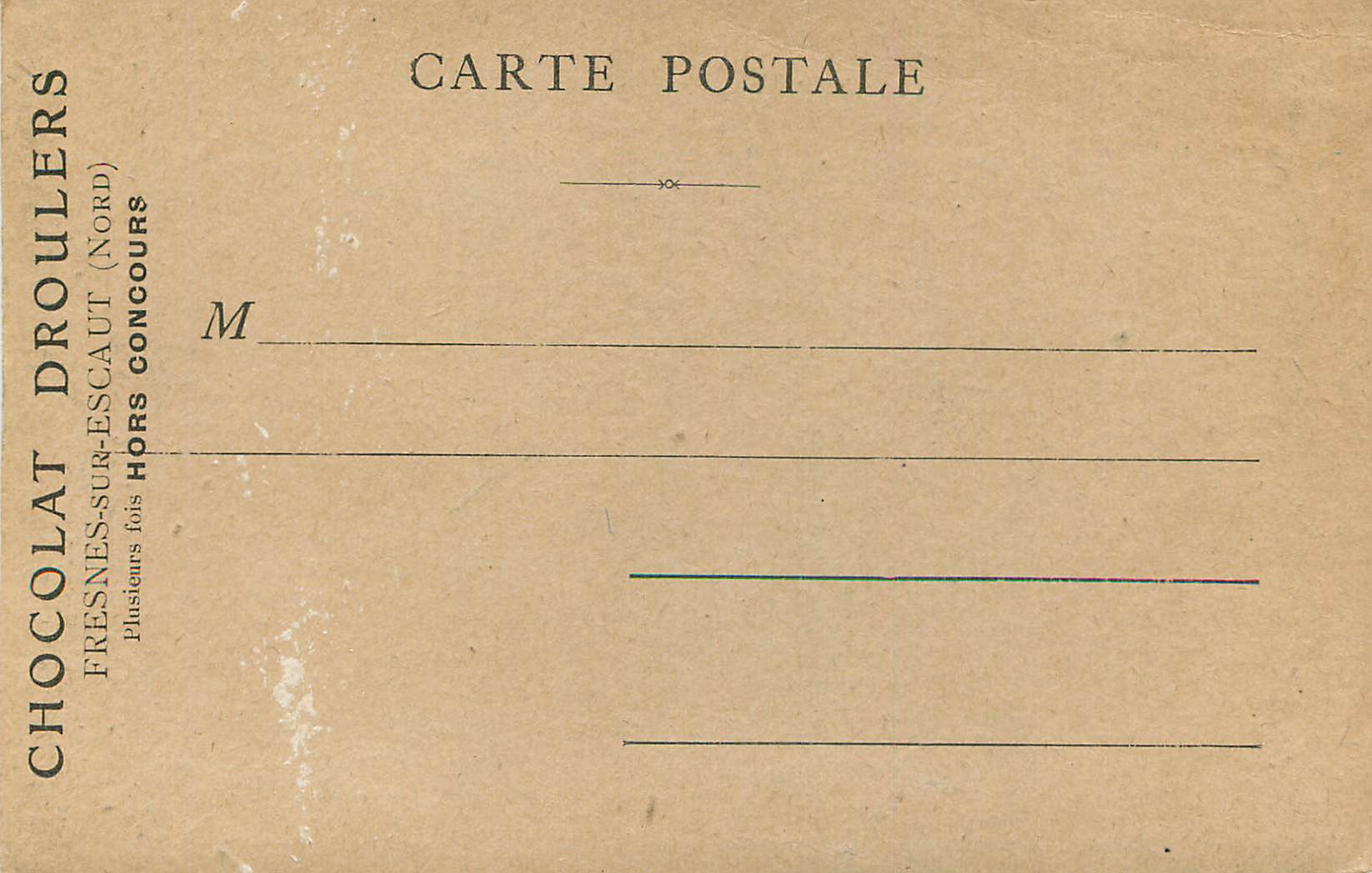Fontainebleau — El Castillo — Editor : Chocolat Droulers — Reverso