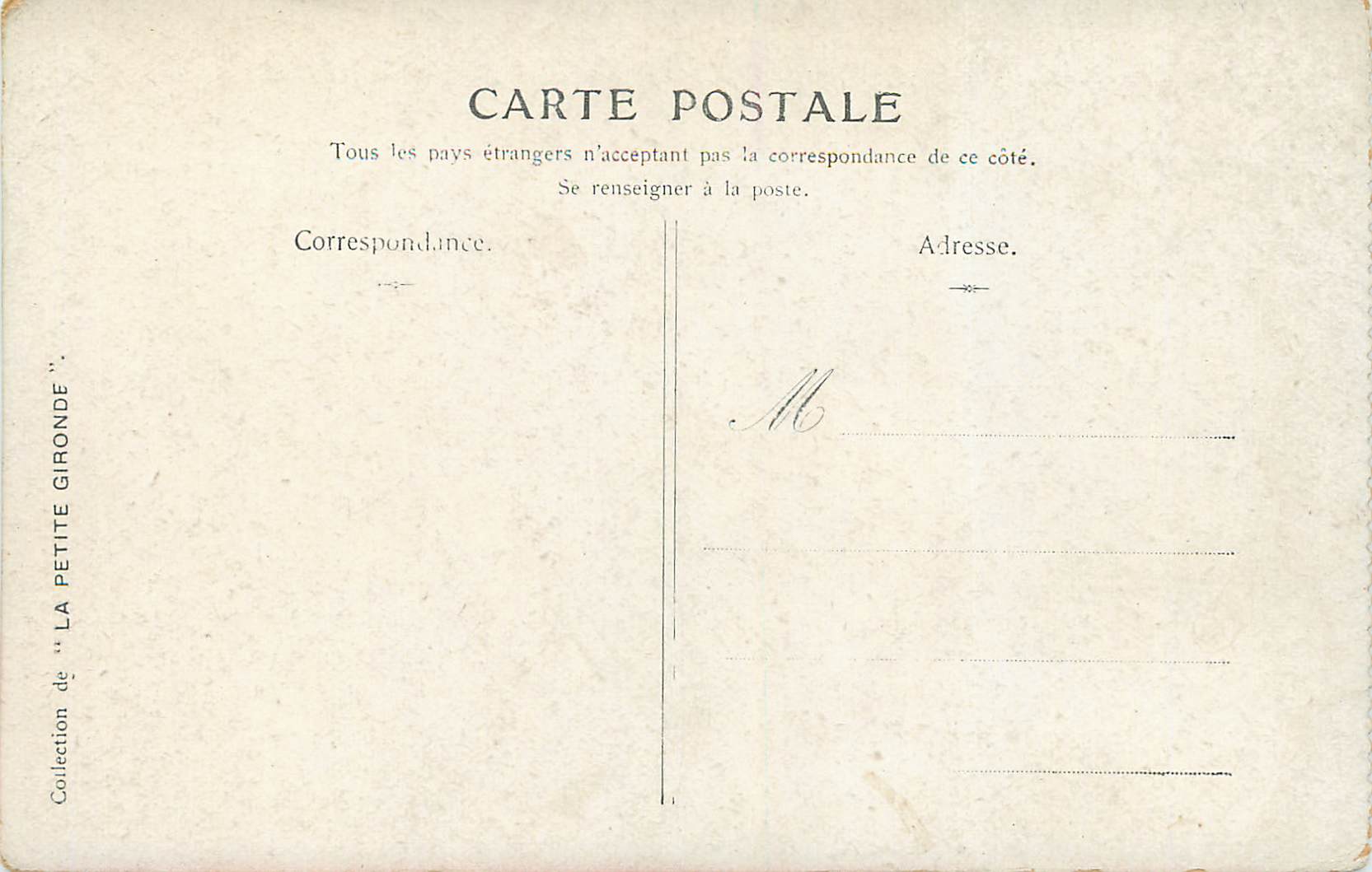 CPA Château de Blois — Back