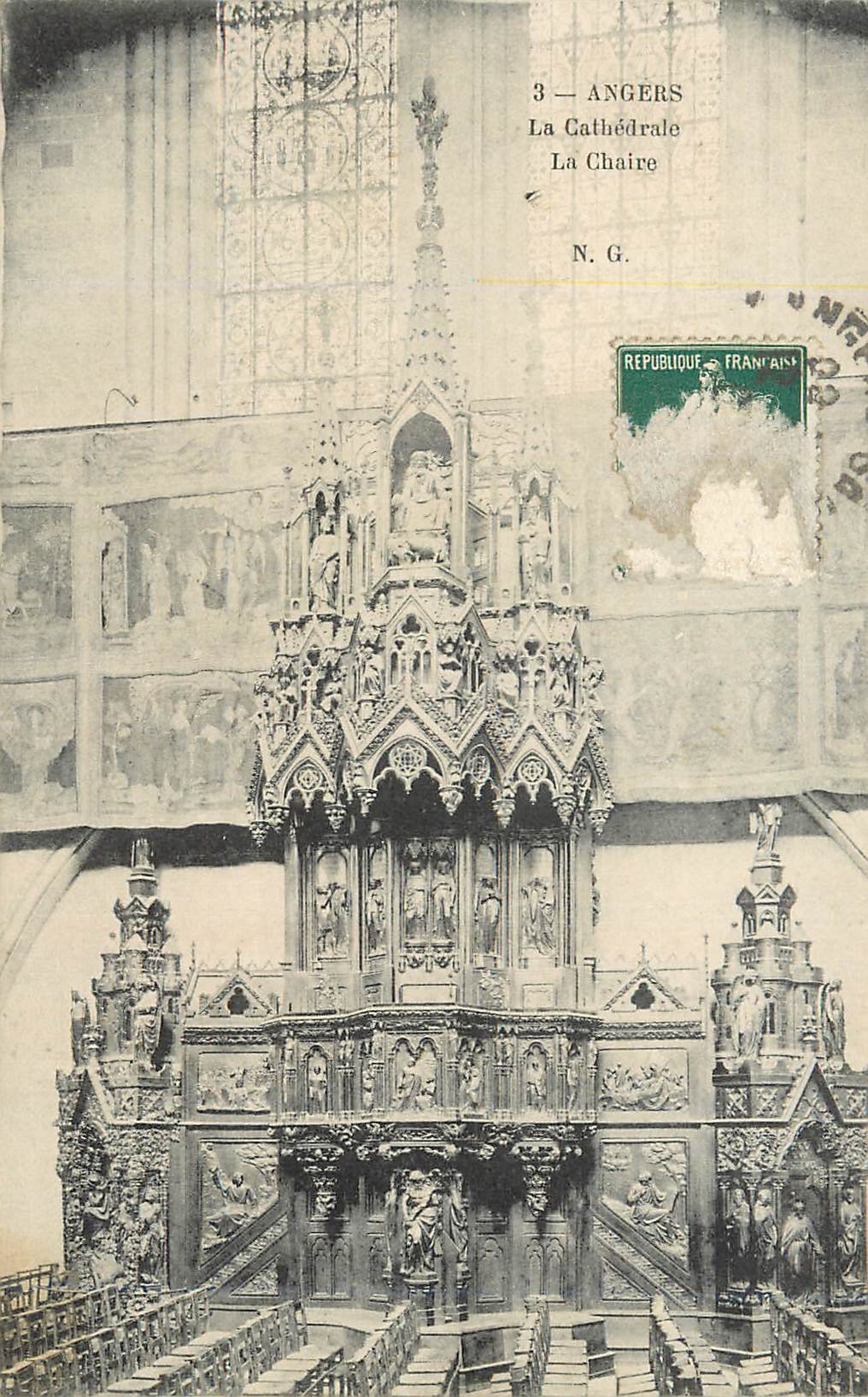 CPA Angers la cathedrale la chaire