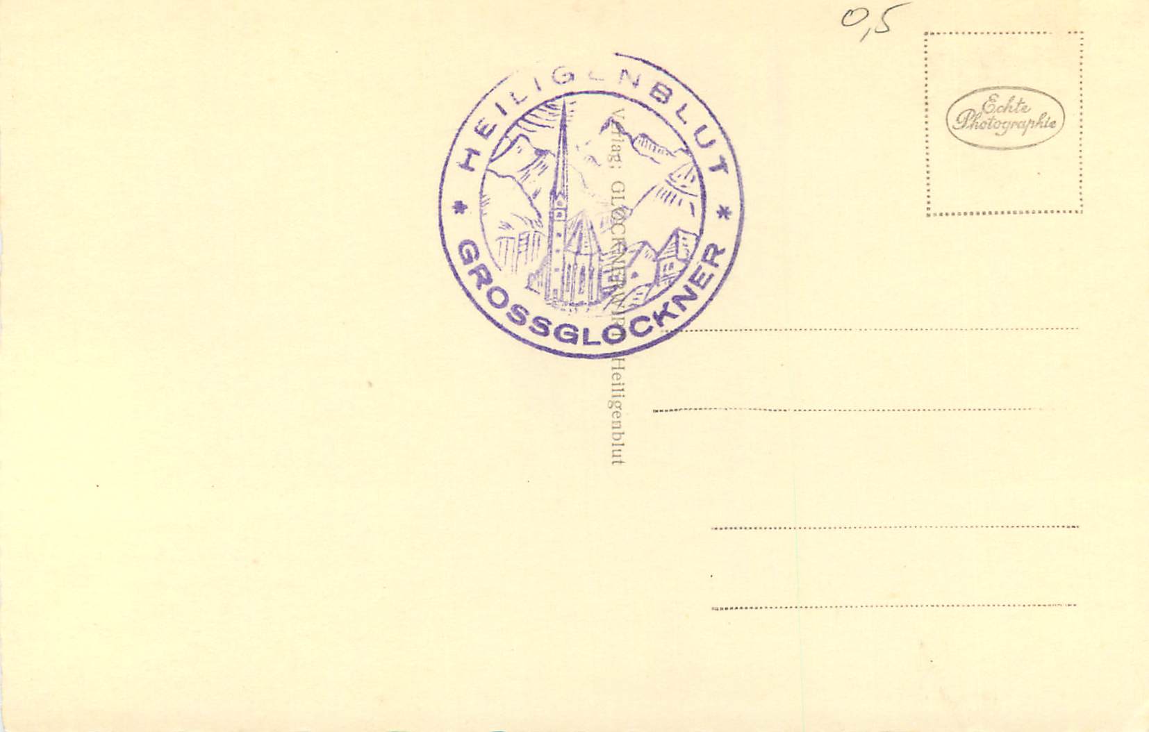 CPM Grossglockner — Rückseite