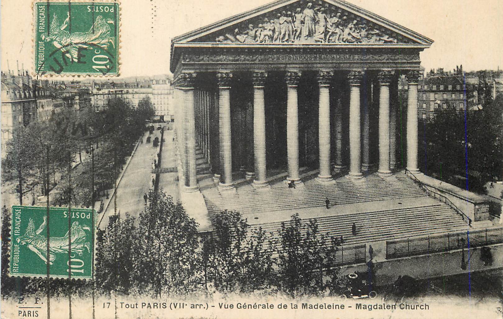CPA Tout Paris (VIIe arr) vue generale de la madeleine