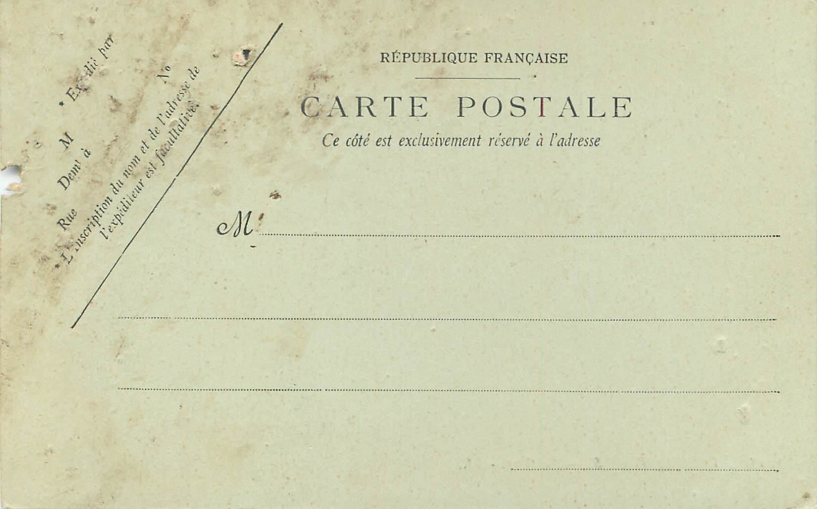 CPA Valenciennes la gare — Back