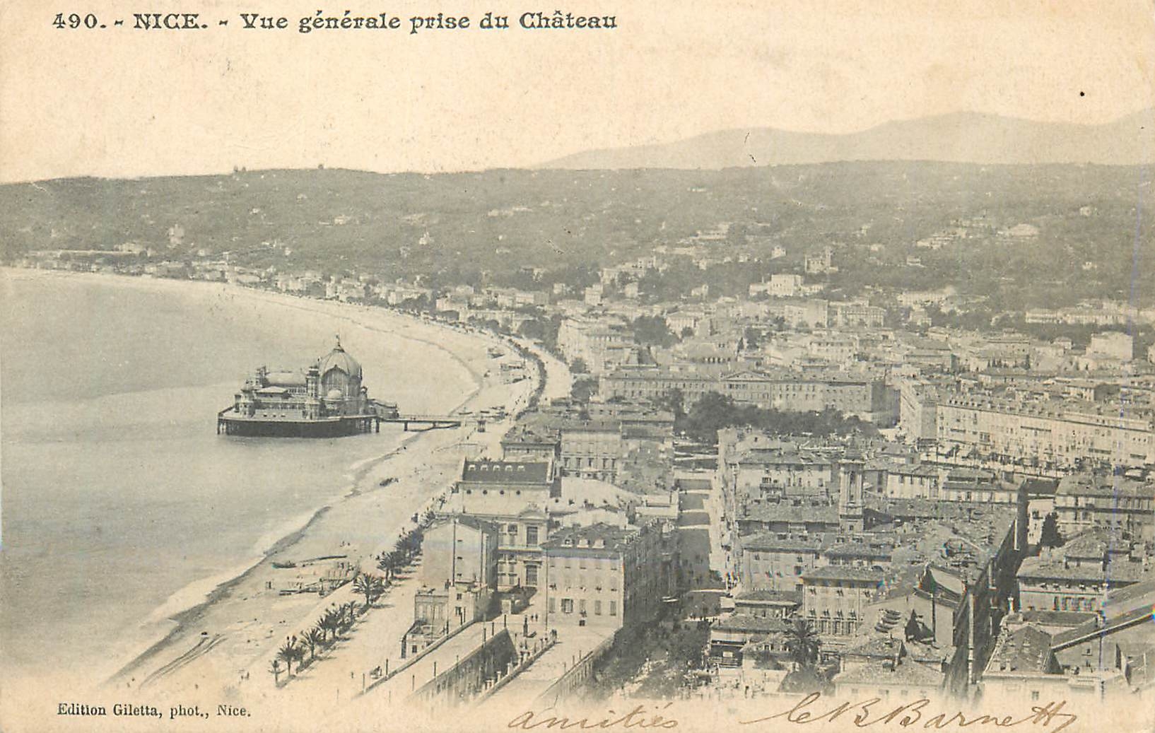 CPA Nice vue generale prise du chateau