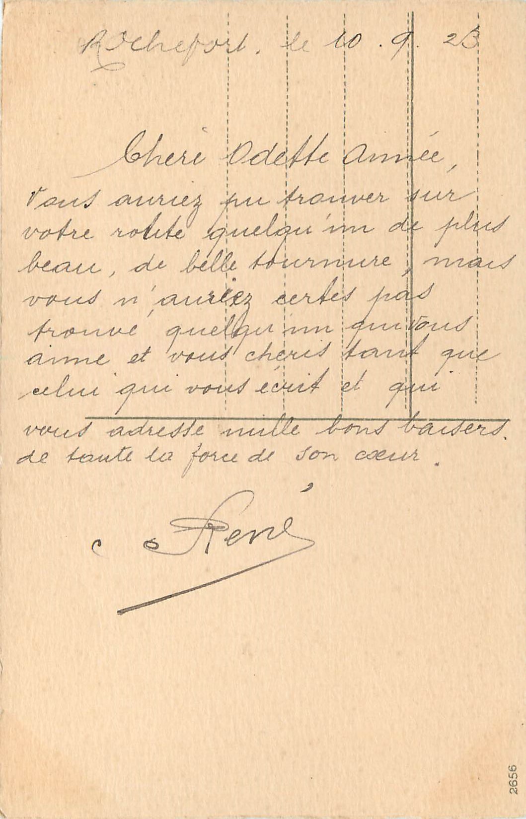 CPA Arbres — Verso
