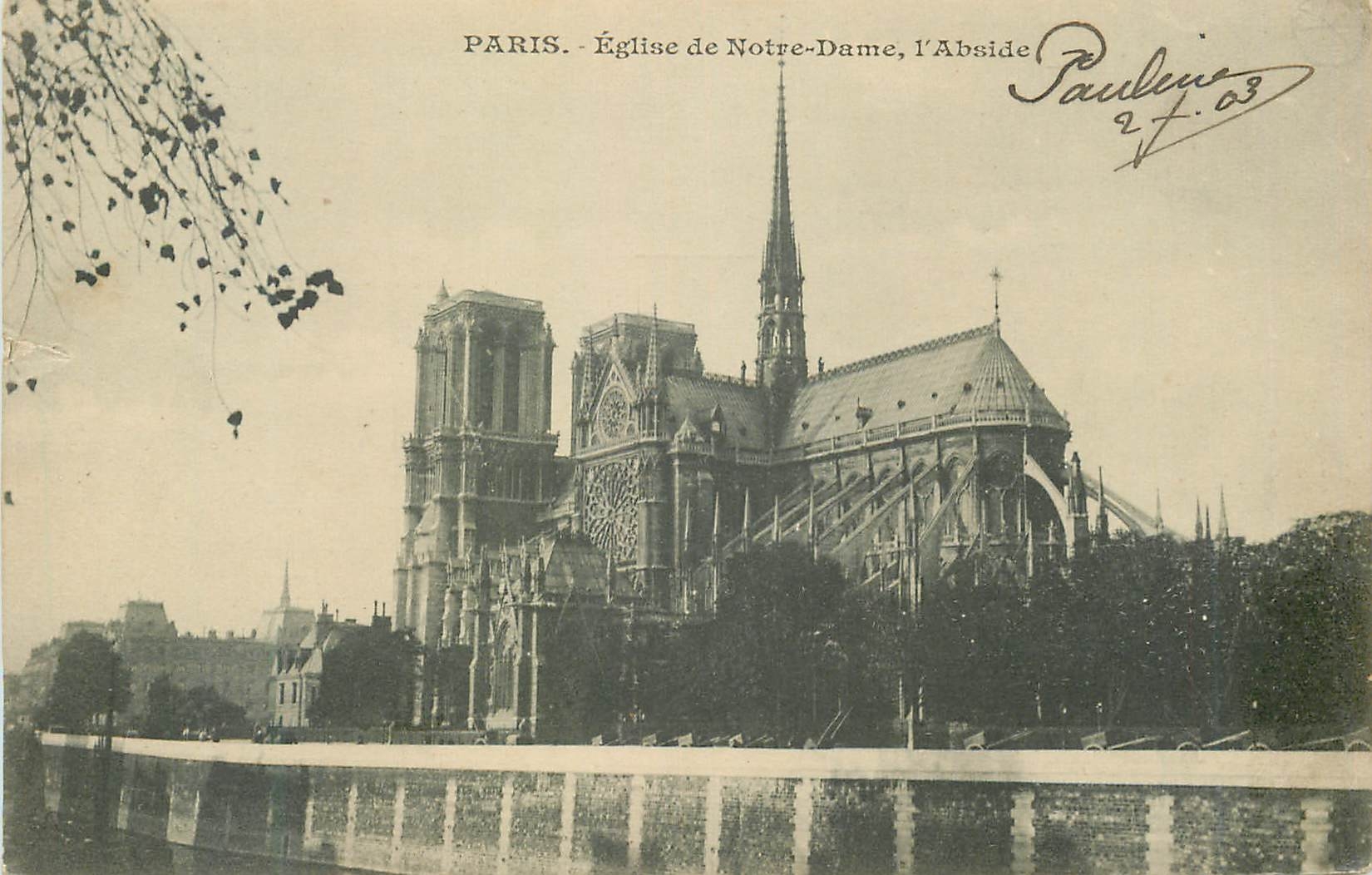 CPA Paris eglise de N D l'abside