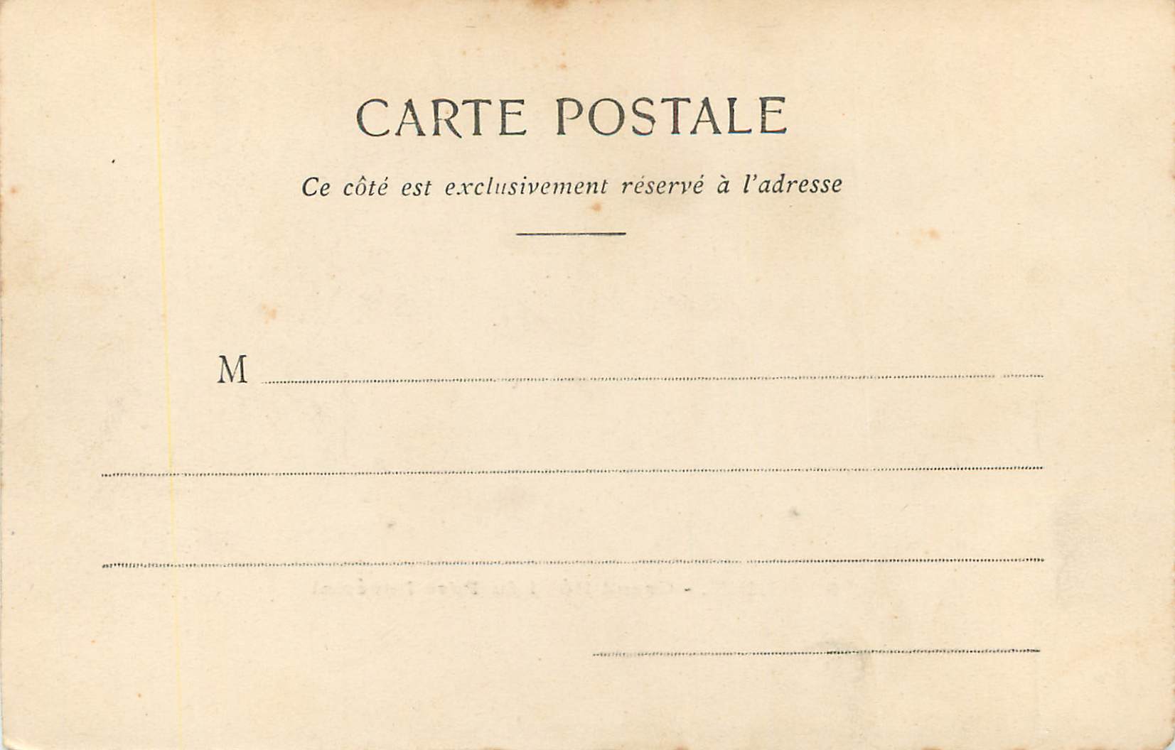 CPA Nice grand hotel du parc imperial — Rückseite