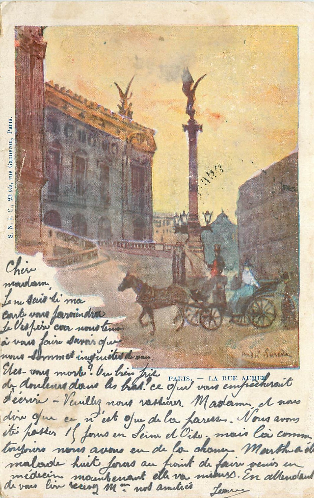 CPA Paris la rue aubey