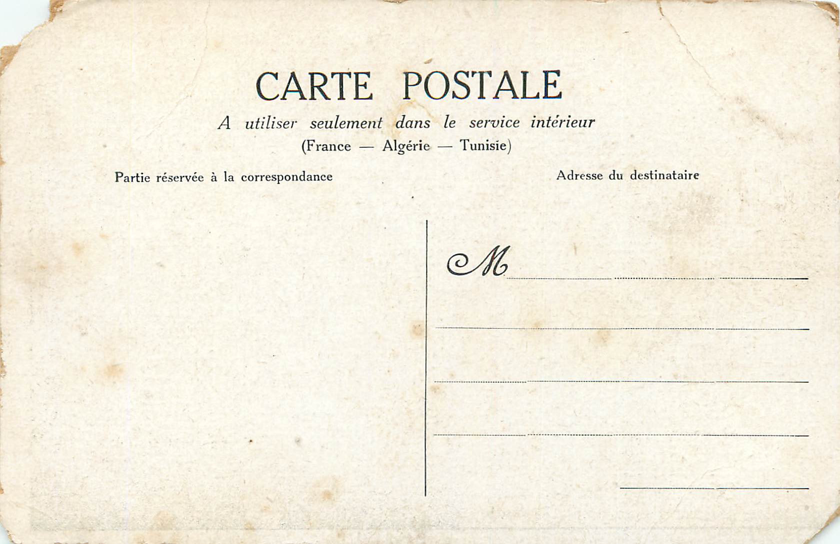 CPA Santos dumont a bord de sa demoiselle — Rückseite