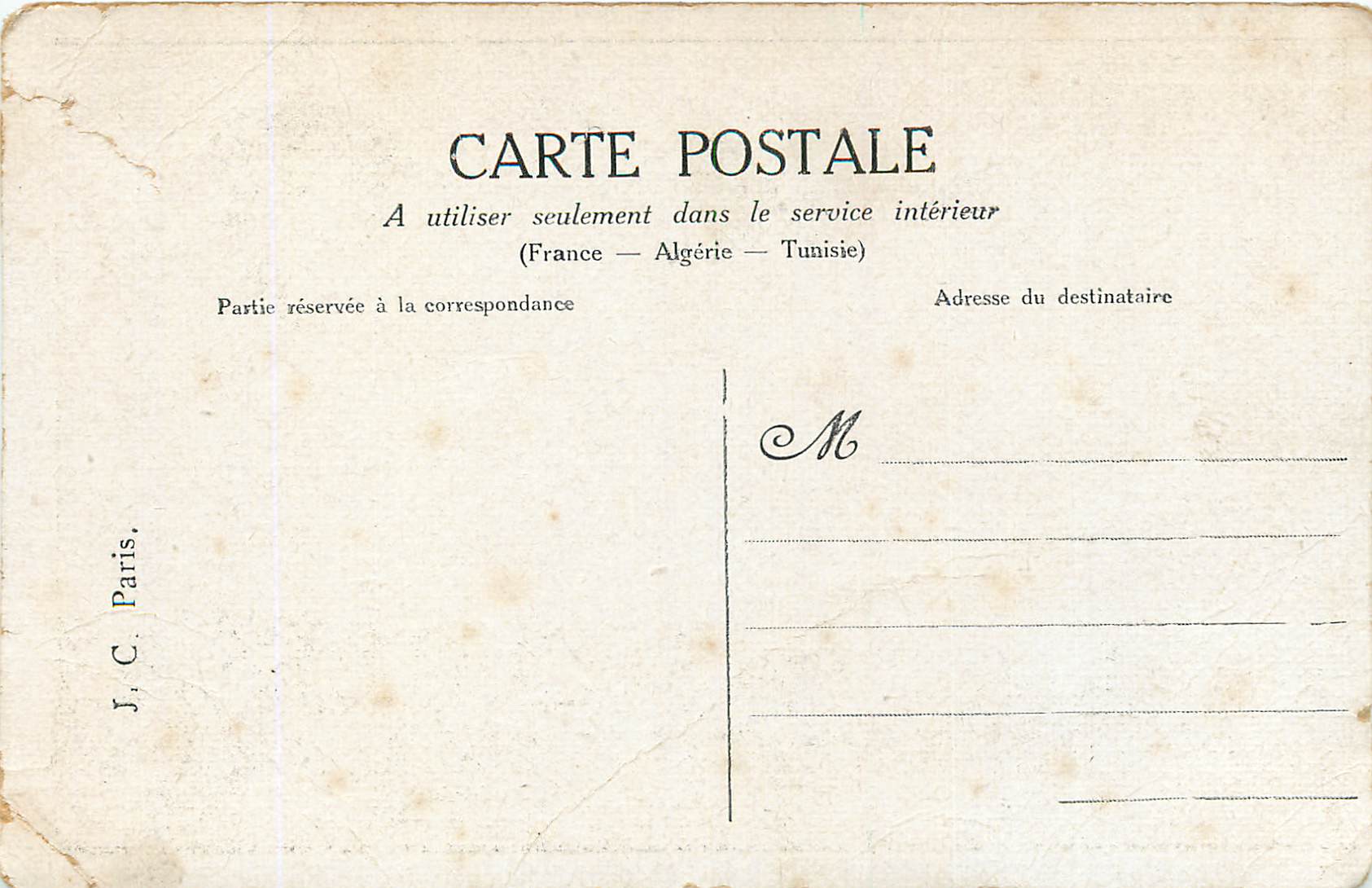 CPA Molon sur appareil bleriot en vol — Rückseite