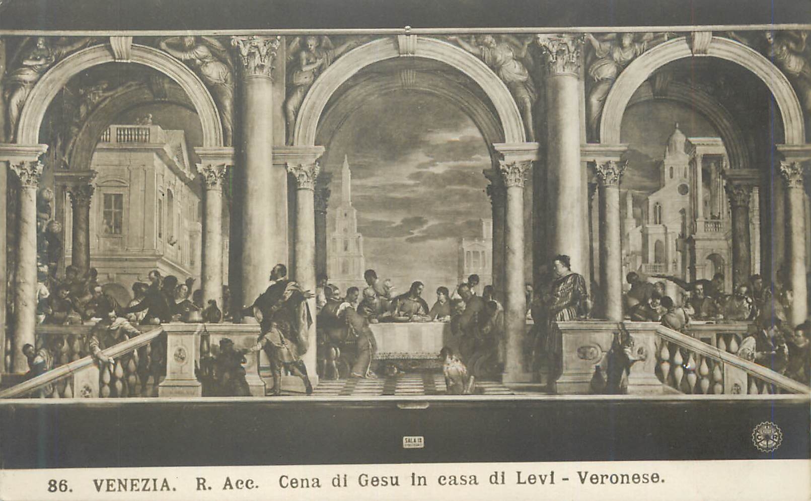 CPA Venezia R acc cena di gesu in casa di levi veronese