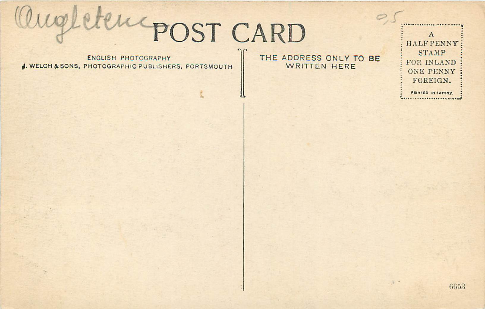 CPA Ramsgate — Rückseite