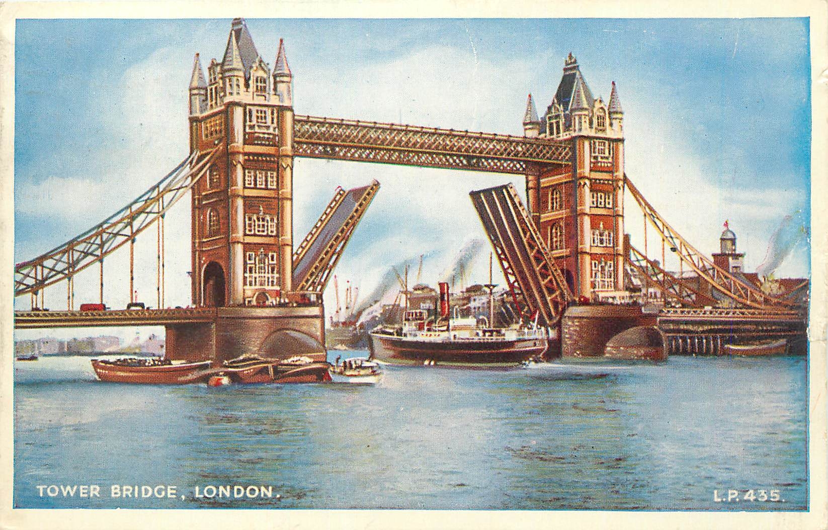 CPA London tower bridge Bateau