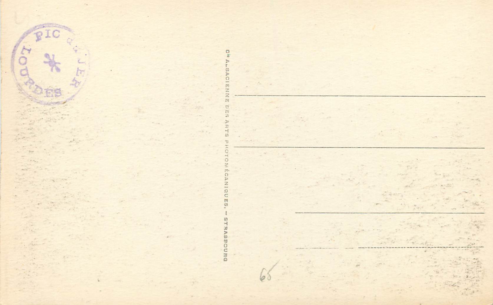 CPA Lourdes vue generale et la gave — Verso