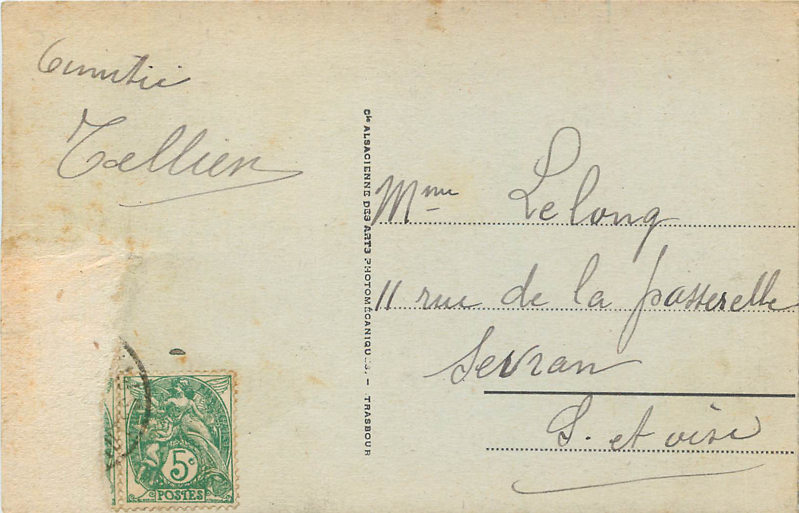 CPA Lourdes vue generale prise du chateau fort — Verso