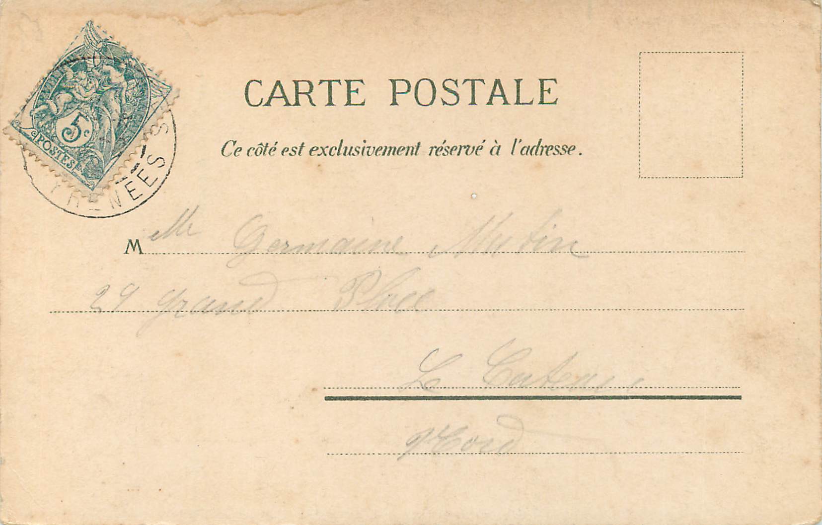 CPA Lourdes funiculaire du grand jer la gave du sommet — Verso
