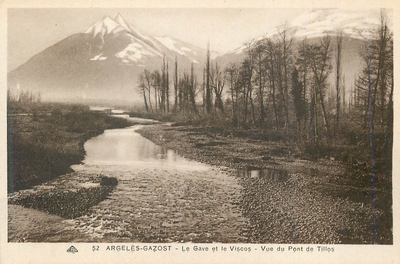 Argelès-Gazost — Le Gave et le Viscos — Vue du Pont de Tillos — n°52