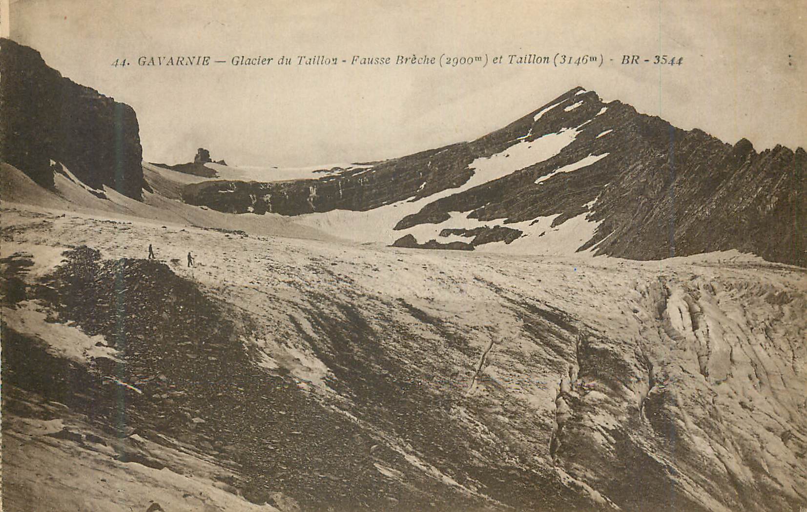 Gavarnie — Glacier du Taillon, Fausse Brèche (2900m) et Taillon (3146m) — BR - 3544