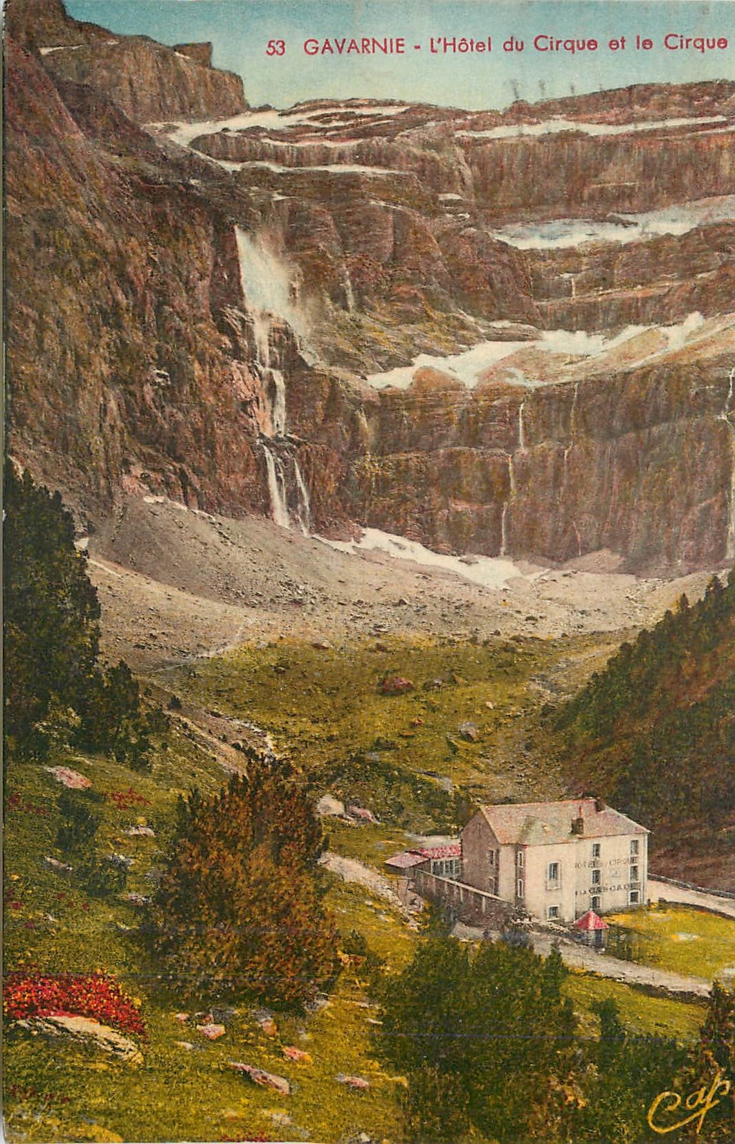 CPA Gavarnie l'hotel du cirque et le cirque