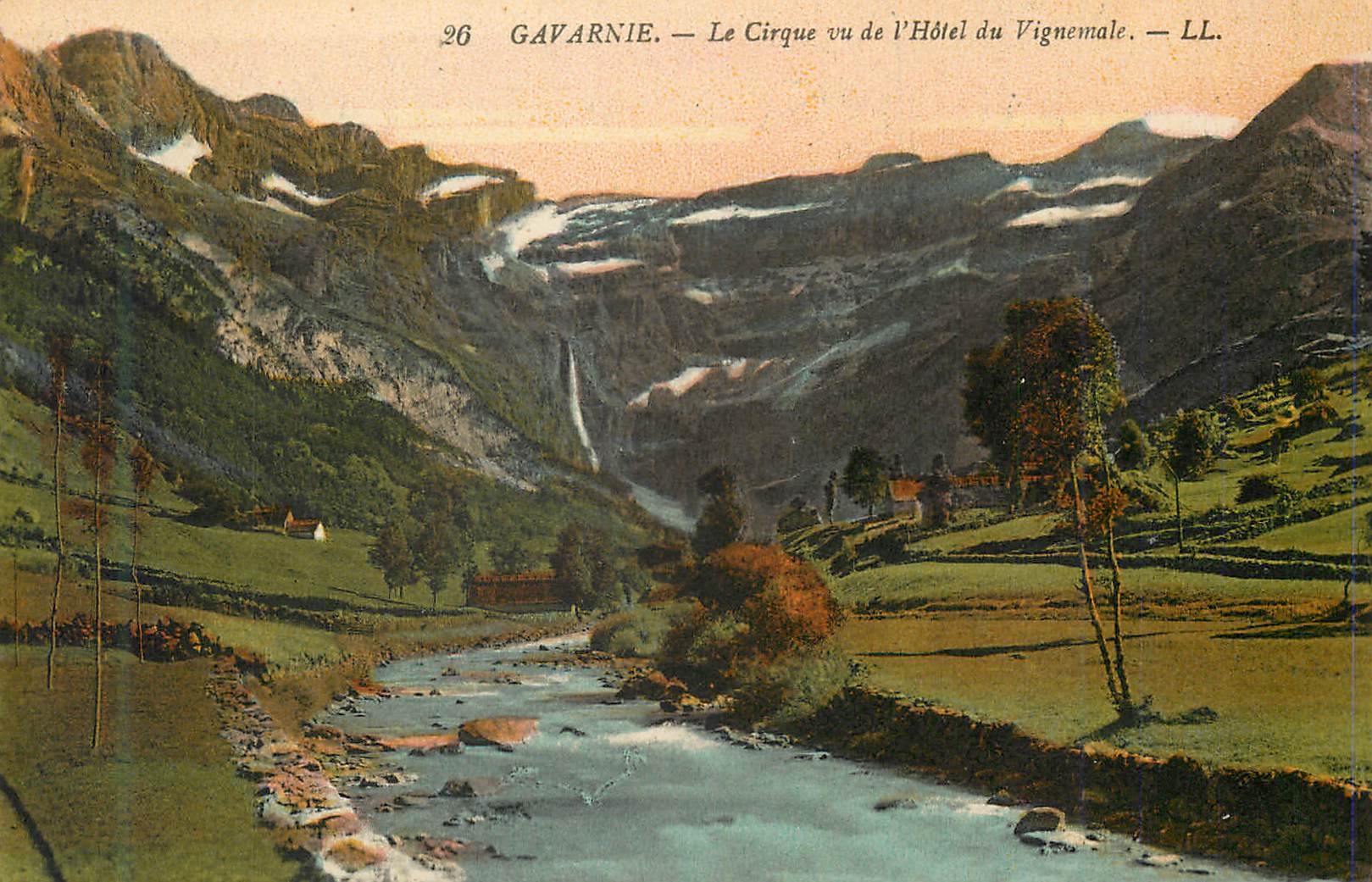 CPA Gavarnie le cirque vue de l'hotel du vignemale