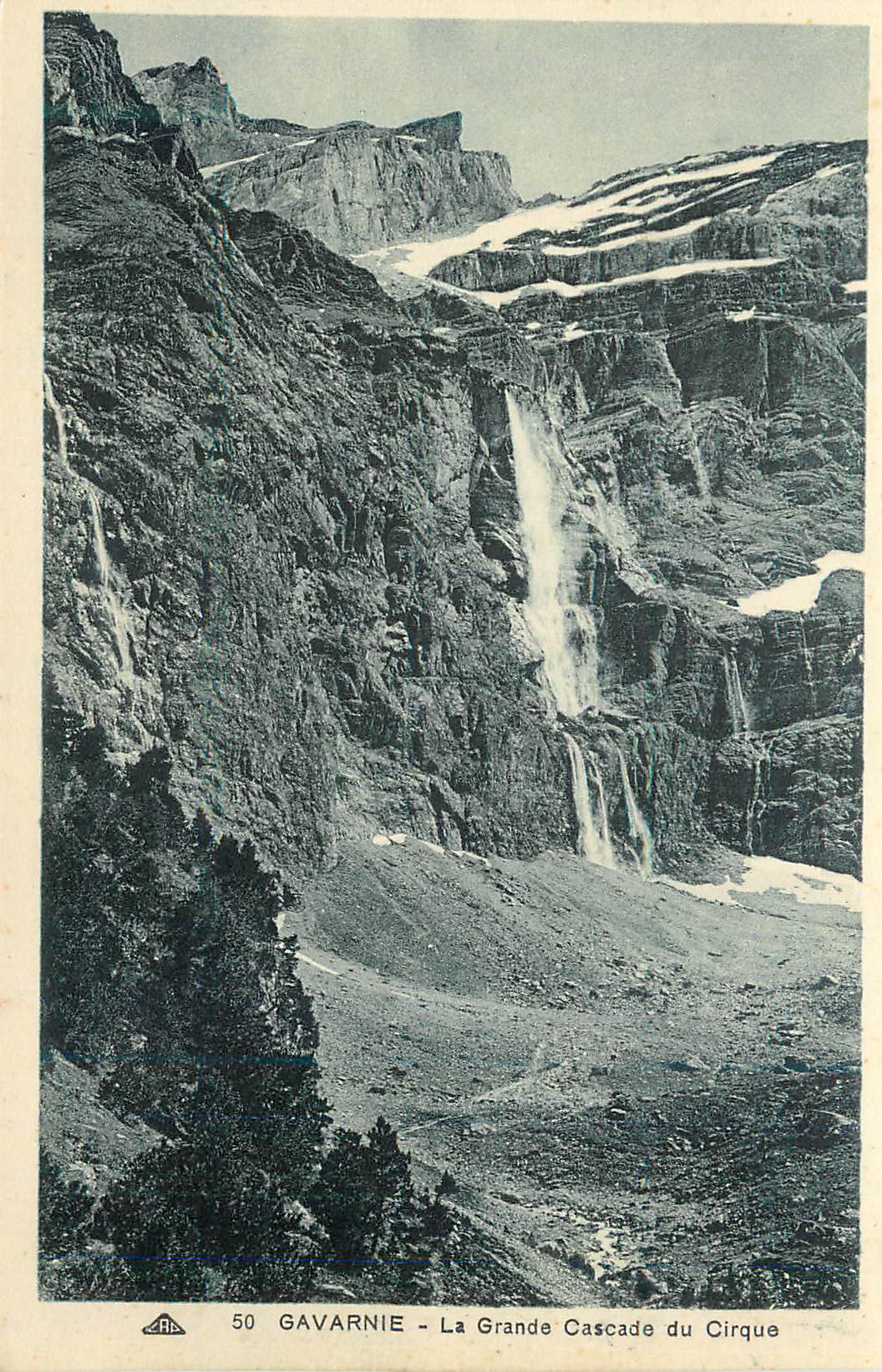 CPA Gavarnie la grande cascade du cirque