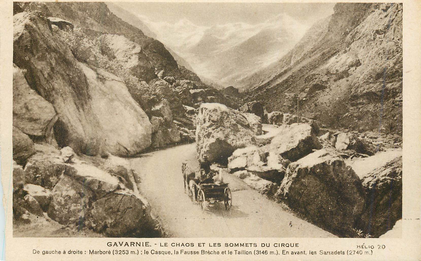 CPA Gavarnie le chaos et les sommets du cirque