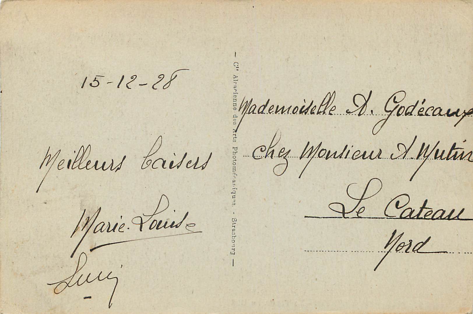 CPA Lourdes la grotte en 1858 — Verso