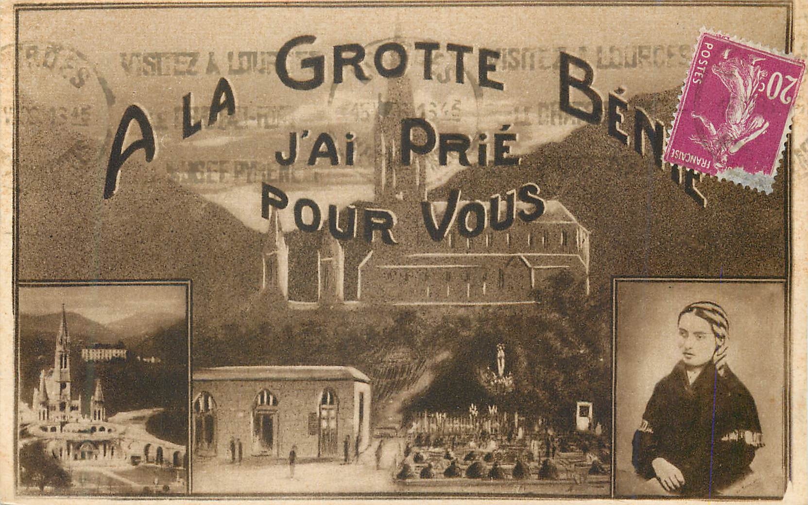 CPA Lourdes souvenir P D