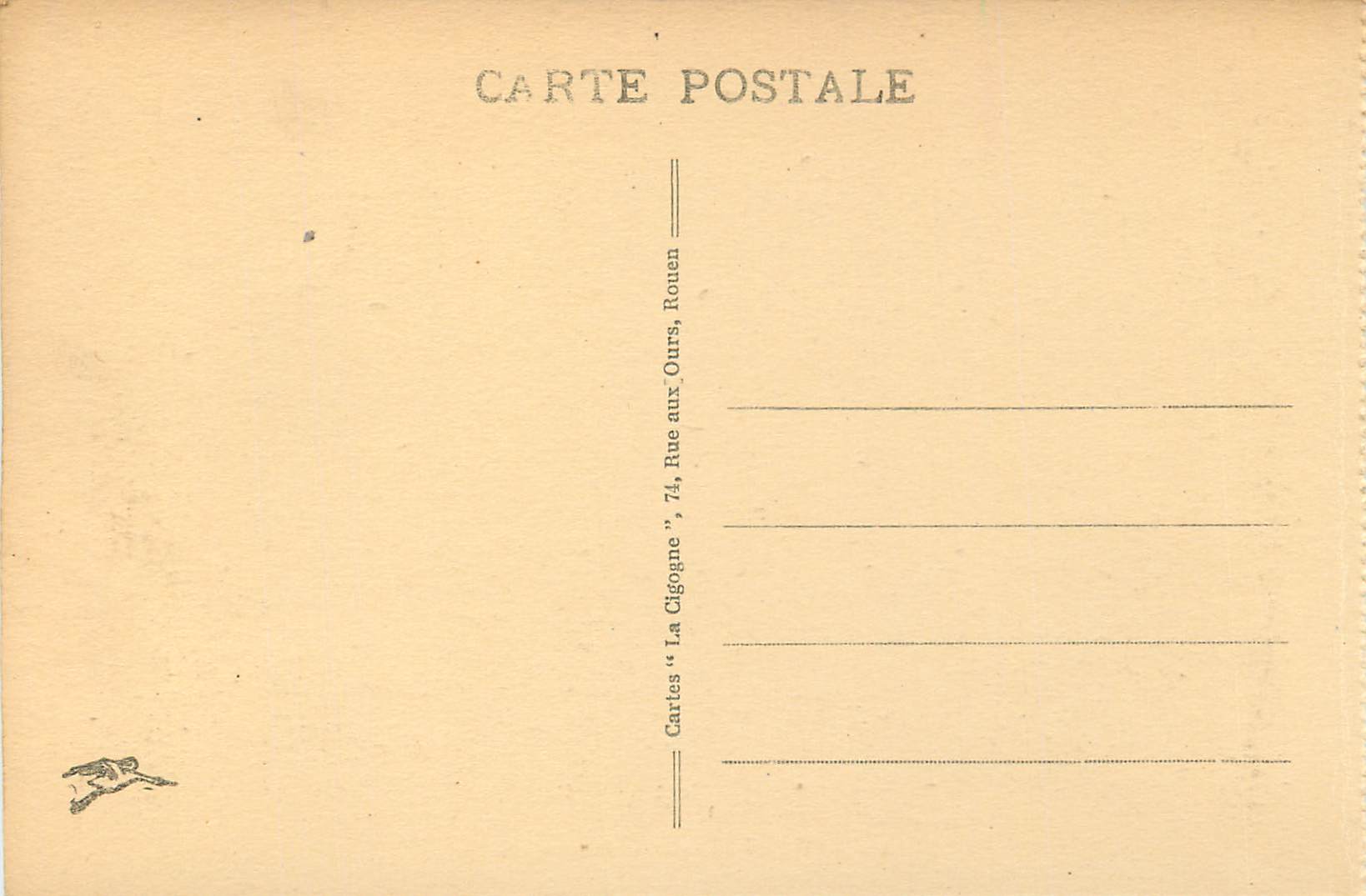 CPA Rouen fontaine Sainte Marie — Verso