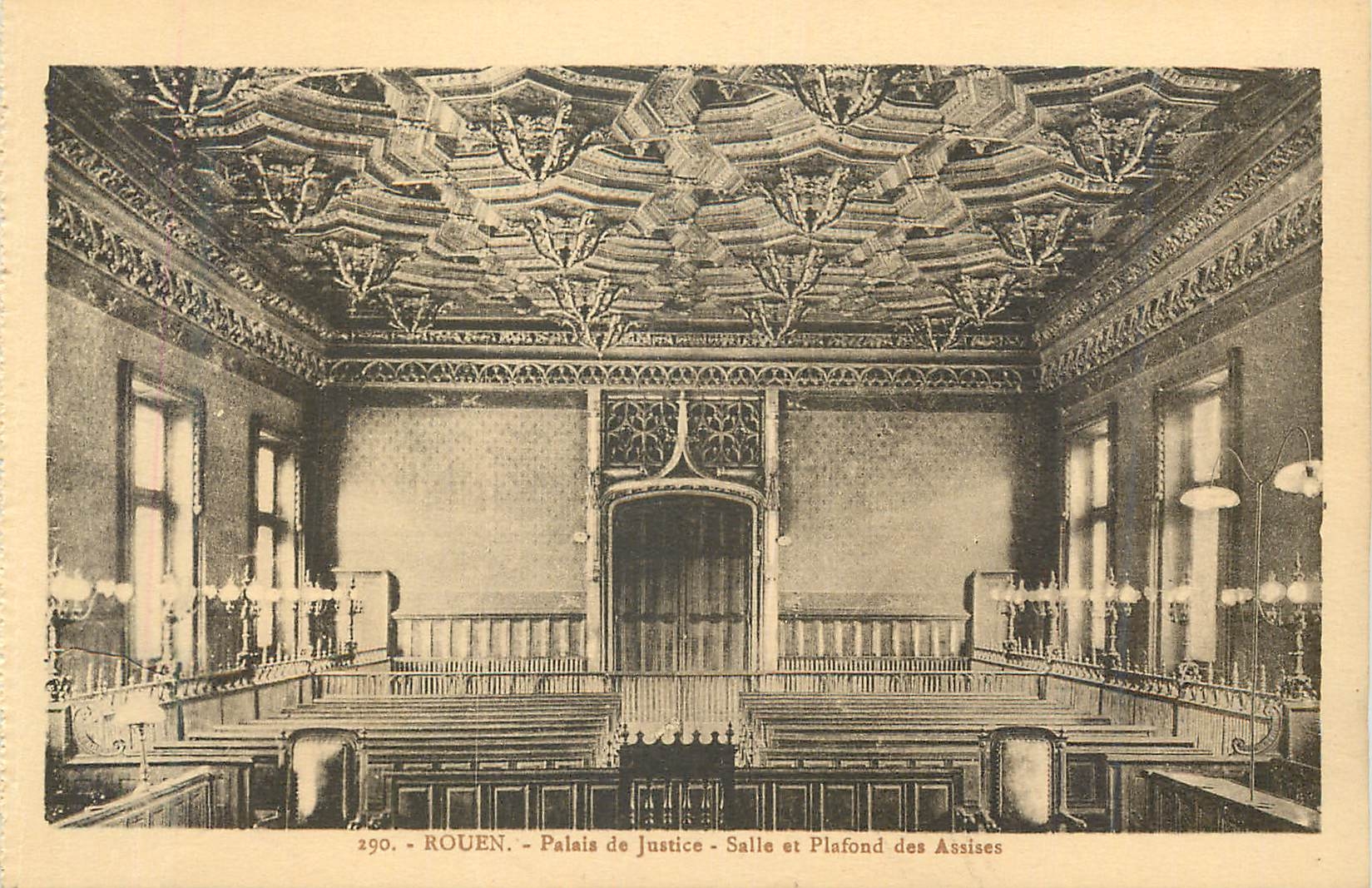 Rouen - Palais de Justice - Salle et Plafond des Assises