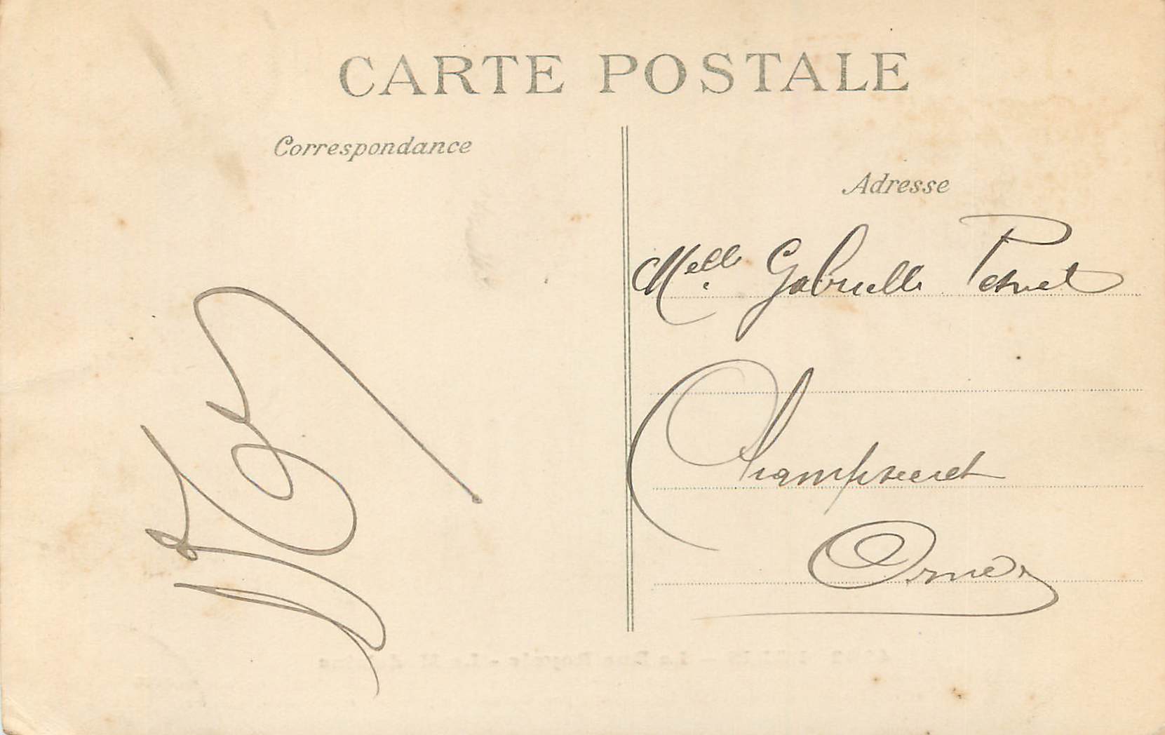 CPA Paris la rue royale la madeleine — Rückseite