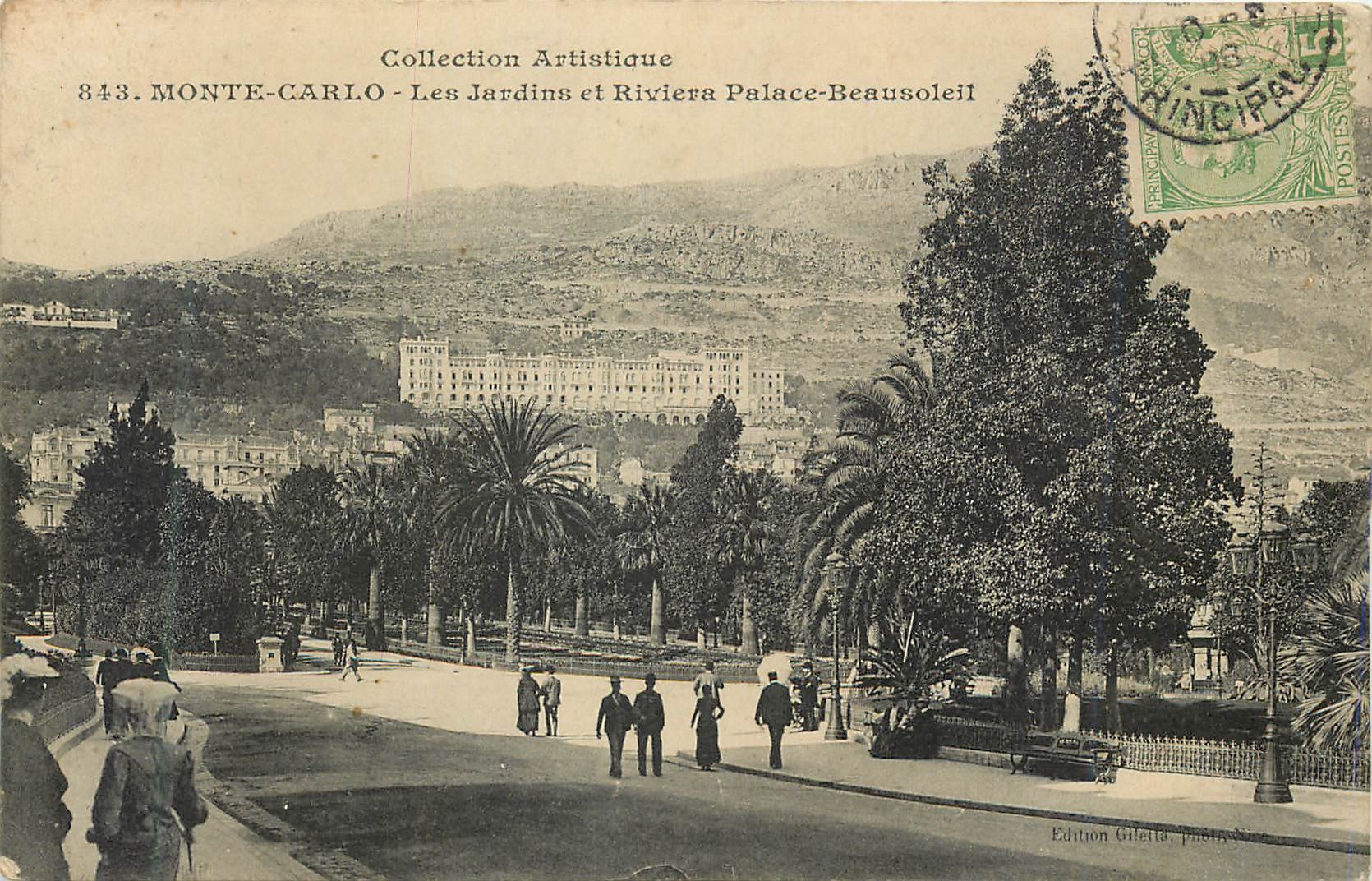 Monte-Carlo — Les Jardins et Riviera Palace-Beausoleil — Édition Giletta, n°843
