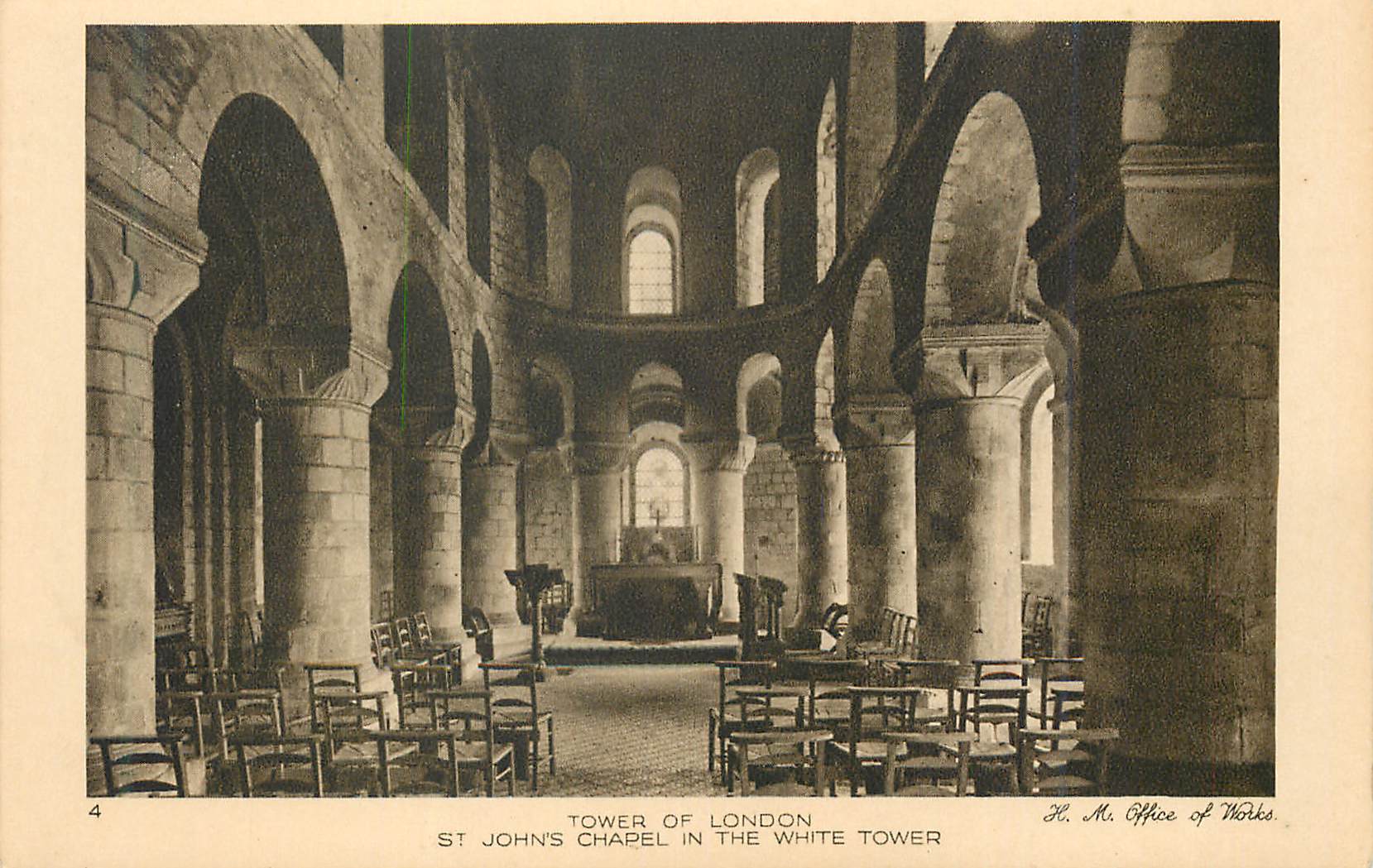 CPA London Tower of London St John's chapel in the white tower