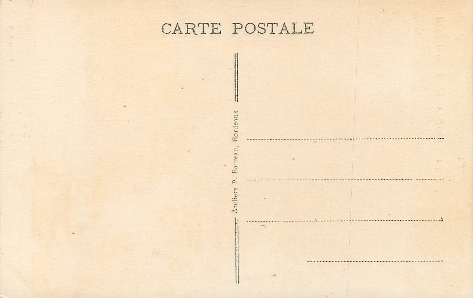 CPA Bordeaux Eglise St Michel — Verso