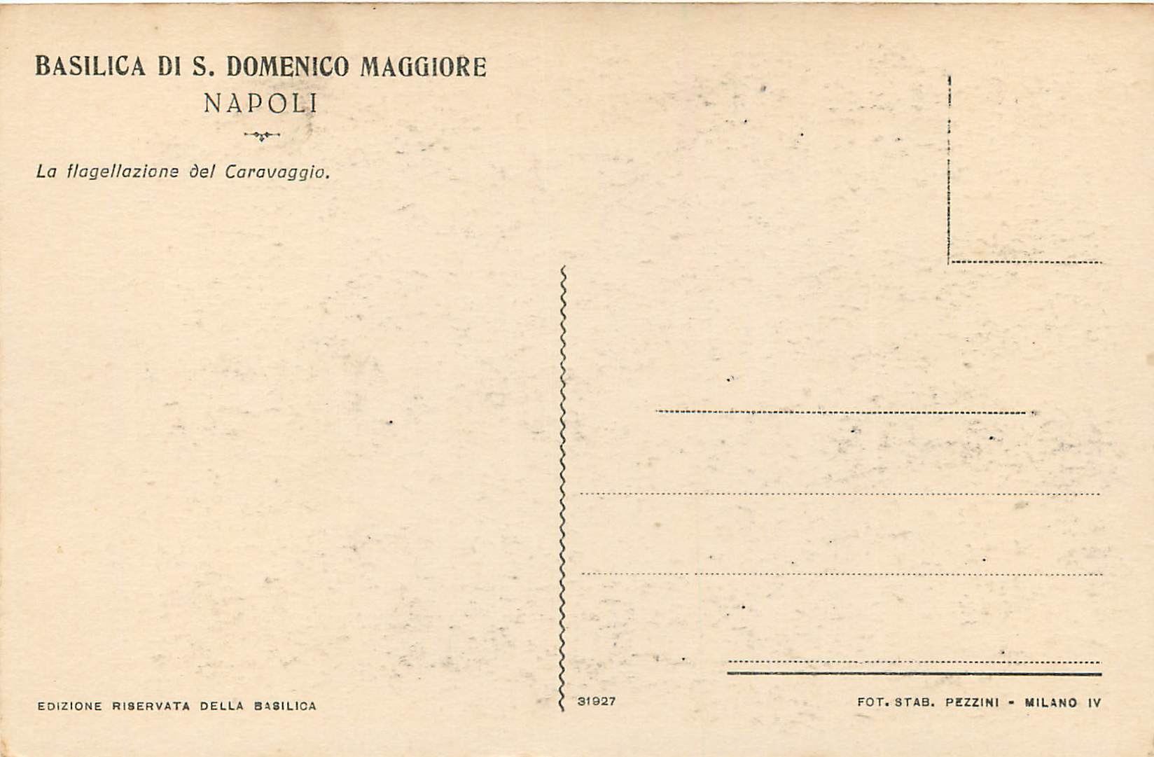 CPA Basilica di S Domenico Maggiore Napoli — Verso