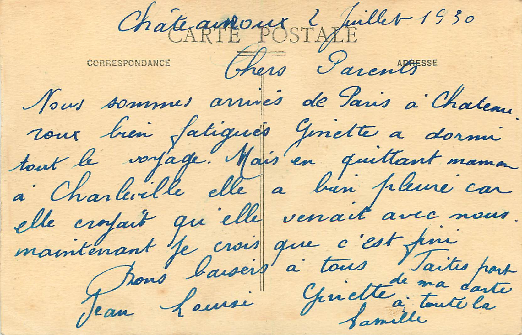 CPA Chateauroux (Indre) Le Palais de Justice — Rückseite