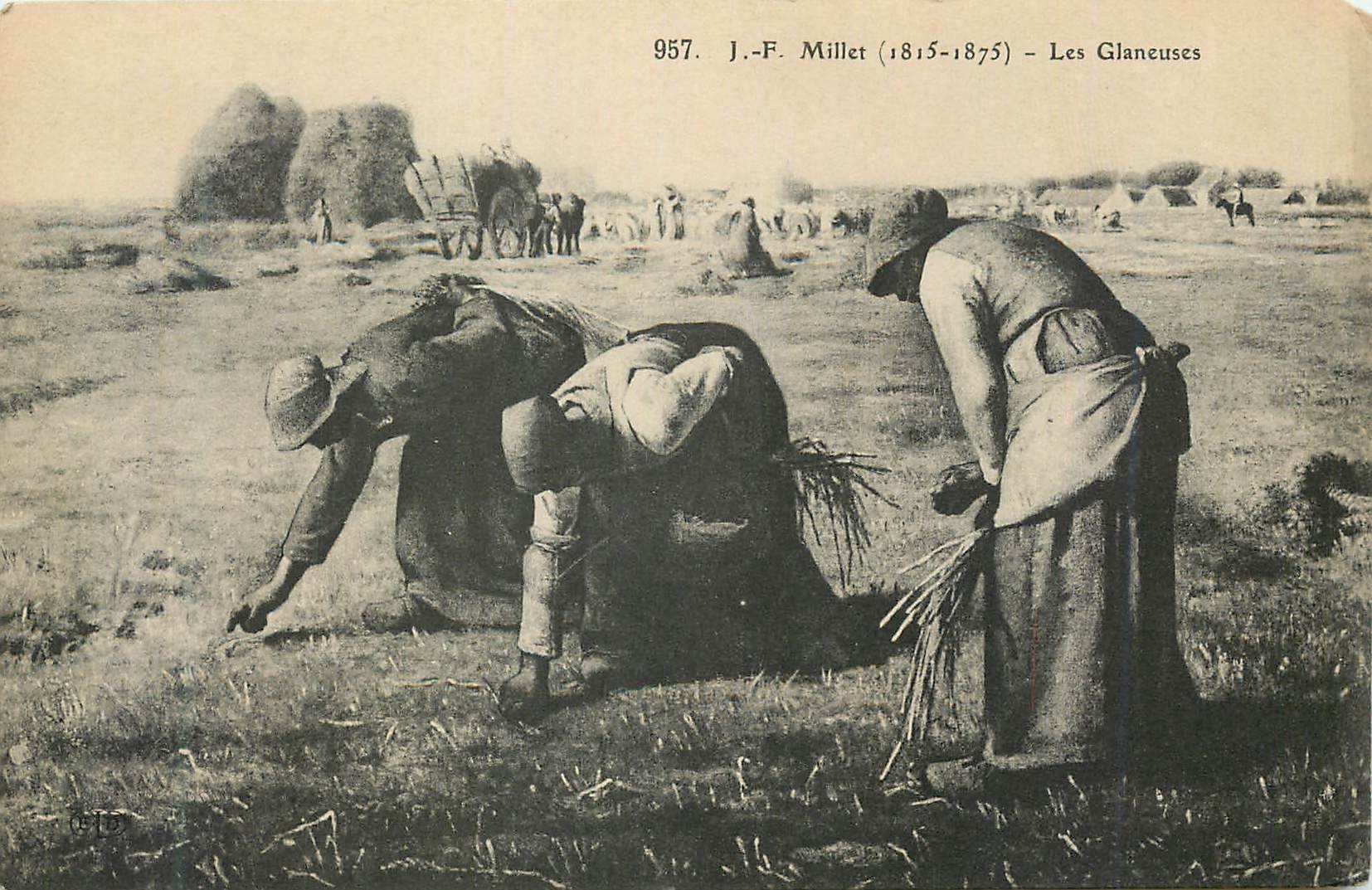 CPA J F Millet (1815-1875) Les Glaneuses