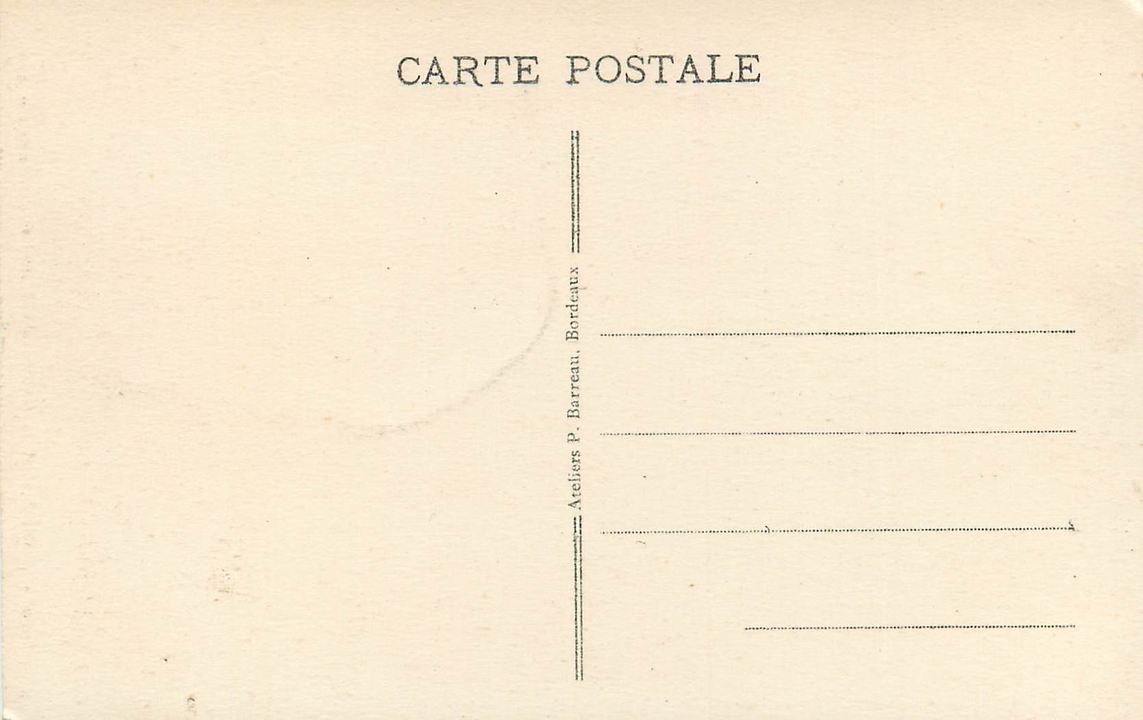CPA Bordeaux Cathedrale St Andre — Verso